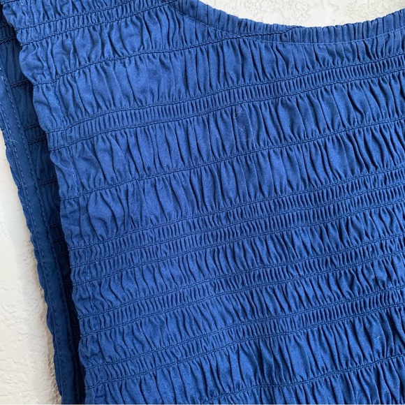 Madewell The Melody Scoopback Smocked Midi Dress in Blue Moon Size Medium NWT - Picture 6 of 17